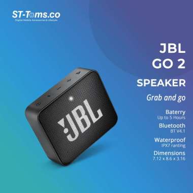 JBL GO 2 Portable Bluetooth Speaker Black