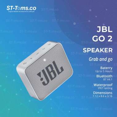 JBL GO 2 Portable Bluetooth Speaker Grey