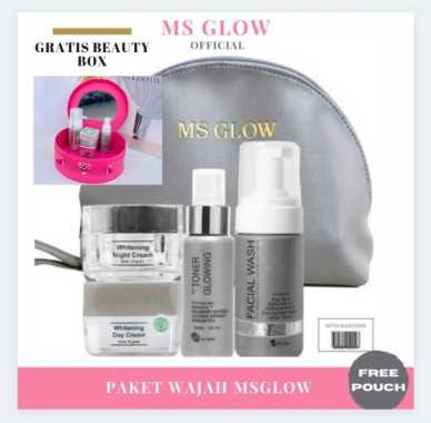 MEMBER RESMI - MS GLOW PAKET BASSIC WHITENING PAKET PERAWATAN WAJAH GLOWING