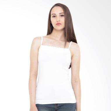 Mobile Power A6804 Ladies Big Brocade Tanktop Wanita - White