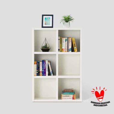iFURNHOLIC Edwin Bookcase 2x3 - Rak Buku Susun - Furniture Ivory