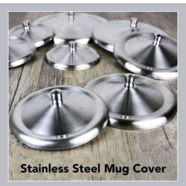 Tutup Gelas Stainless Tebal 11 CM Tutup Gelas Besar Tutup Gelas Kopi Tutup Gelas Teh Cup Lid Tutup C