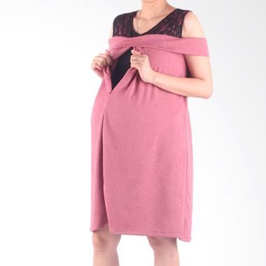Hmill D1341 Dress Baju Hamil - Pink