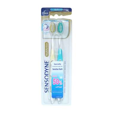 Promo Harga Sensodyne Sikat Gigi Multi Action Soft 2 pcs - Blibli