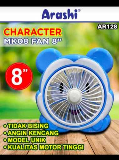 Kipas Angin Mini Karakter Desk Fan Kipas Duduk MICKY Arashi 8 INCHI MK08 FAN Character AR 128