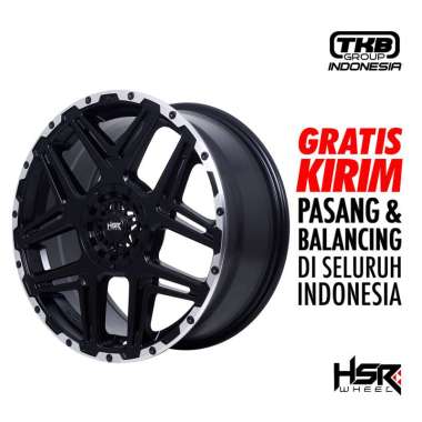 velg mobil xenia avanza livina ring 17 HSR KONGA 5141 Matte Black Machine Lips