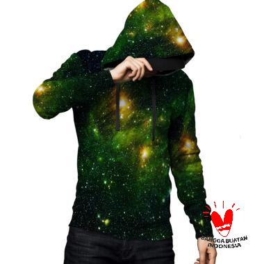 Fika Tema GALAXY 3D Full Print Subl ... Jaket Hoodie Sweater Pria