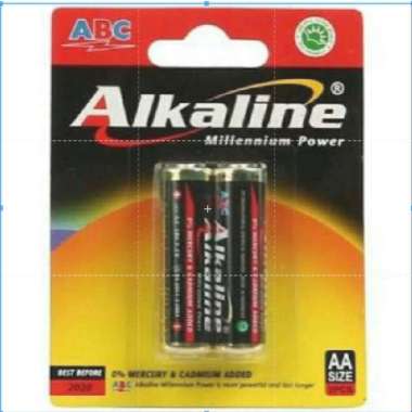 Alkaline LR6/AA / Baterai Alkaline AA Isi 2 / ABC Alkaline Ukuran AA 2 Pcs / Baterai Sedang Alkaline