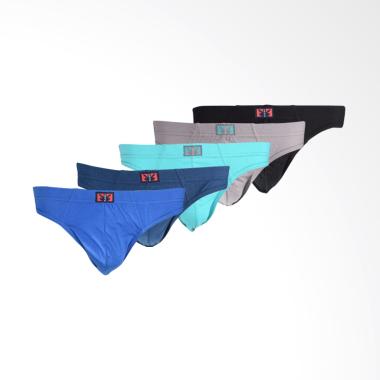Playboy Underwear 5 Brief Pakaian Dalam Pria - Mixcolour [B122201-511]