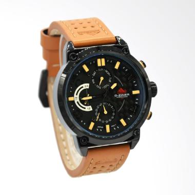 D-Ziner Jam Tangan Pria - Coklat Plat Hitam DZ-9001MB