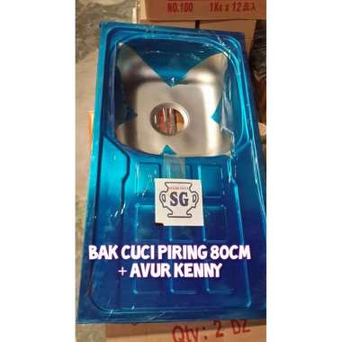 Bak Cuci Piring/Wastafel + Avur Kenny Bak Cuci Piring 75Γ40cm + Avur Kenny