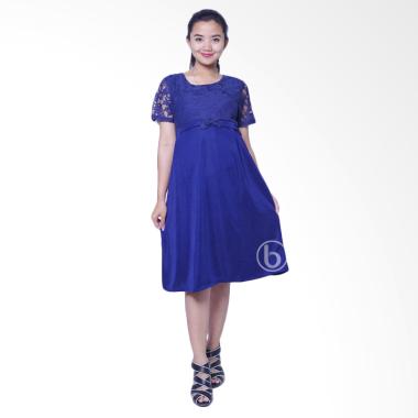 Mama Hamil DRO 795 Brokat Jenifer Modis Baju Dress Hamil dan Menysusui - Biru Mama Hamil DRO 795 Brokat Jenifer Modis Baju Dress Hamil dan Menysusui - Biru