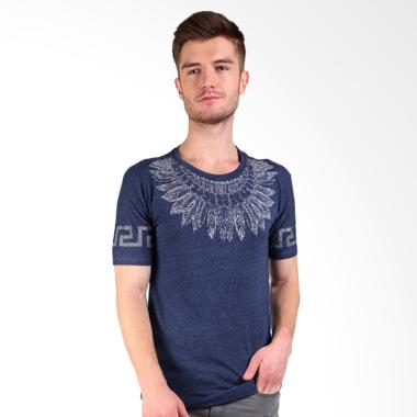 Elfs Shop Motif Oneck Fashion Triba ... tasan Pria - Biru Dongker