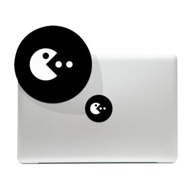 Handmade Logo Pacman Decal Sticker Laptop for Apple MacBook 13 Inch Hitam