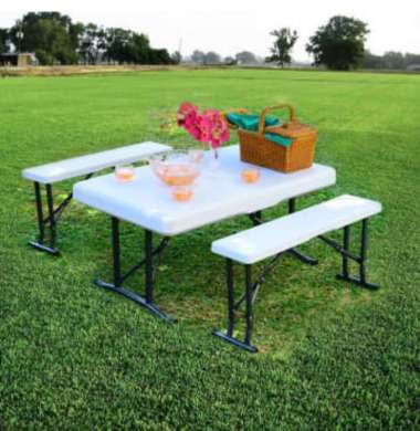 meja lipat set krisbow dan kursi