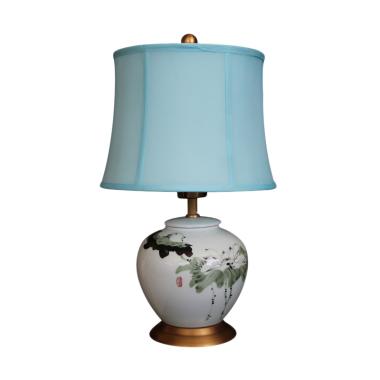 Thema Home Mgds-001 Yzc Ceramic Table Lamp - Baby Blue Off White