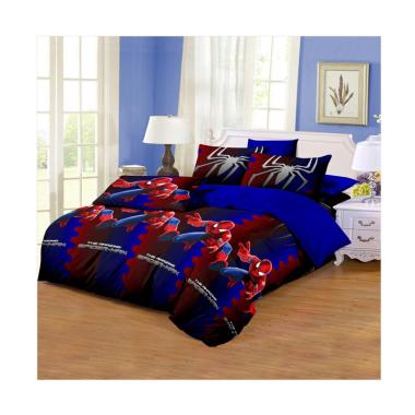 Monalisa Motif Amazing Spiderman Disperse Set Sprei - Dark Blue