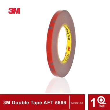 3M AFT Acrylic Foam Tape 5666 Double Tape Mobil [12 mm x 4.5 m/1 Roll]