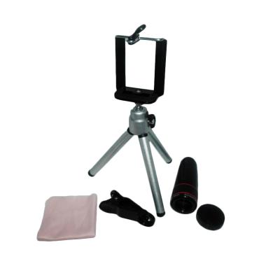 Universal 8x Telezoom Lens Clip for Mobile Phone with Tripod Holder