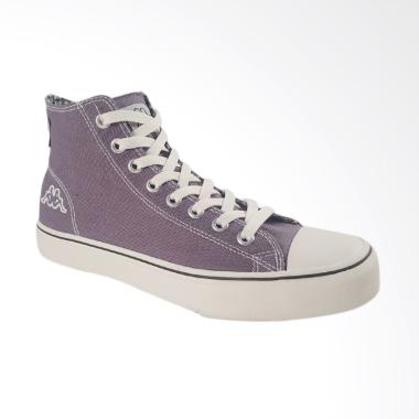 Kappa Orion Hi Cut Canvas Sneakers Shoes - Grey 37 Grey