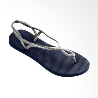 Havaianas Luna 0445 Sandal Flip Flop Wanita - Navy Blue Silver