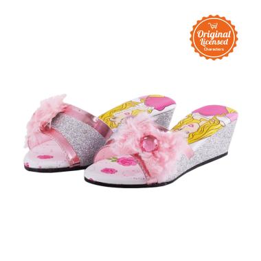 Disney Princess Wedges Slipper 3D Sandal Anak Perempuan