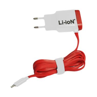 Li-ion 3 in 1 Smartphone Lightning Charger for iPhone - White [2.5 A