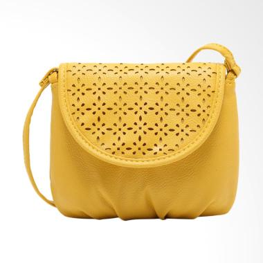 Lansdeal Leather Women Sling Bag - Yellow