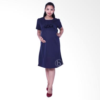 Mama Hamil DRO 749 Feny Simpel Rose Baju Dress Hamil - Biru Mama Hamil DRO 749 Feny Simpel Rose Baju Dress Hamil - Biru