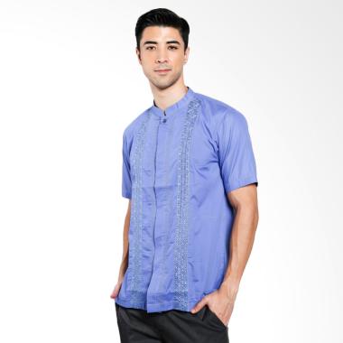 ISBAT Lengan Pendek Baju Koko Pria - Biru