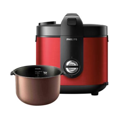 PHILIPS HD3132/32 Premium Plus Rice Cooker - Red
