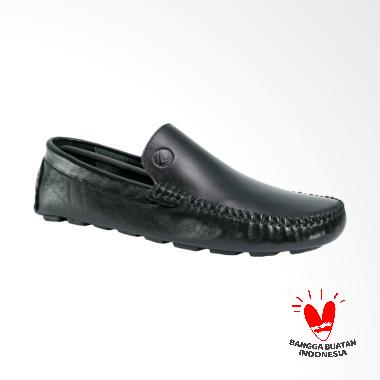 LISMEN WJB-01 Triomphant Moccasin Kulit Sepatu Pria - Hitam