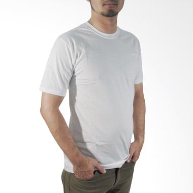 Nazoela Clothing Kaos Polos Pria - Putih Solid