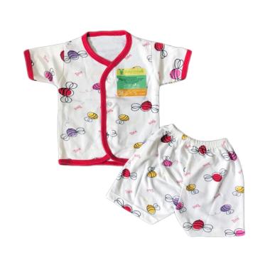 Aruchi Motif Bee Setelan Baju Tidur Anak - Merah