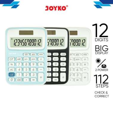Joyko CC-32 Check Correct Kalkulator [12 Digits] BLACK