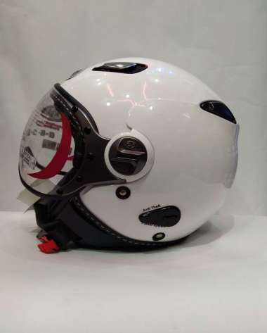 HELM KYT ELSICO SOLID WHITE HELM KYT HALF FACE RETRO XL WHITE