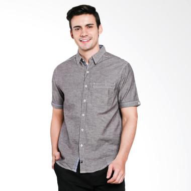 Triple Jeans Slim Fit Kemeja Pria - Grey [SS 216 GRY]