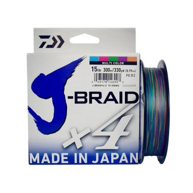 Senar PE Daiwa J Braid X4 300M Ukuran 15 Lb