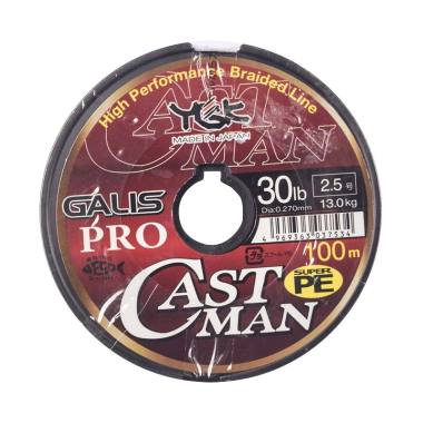 Senar PE YGK Galis Pro Castman 100M Size 2.5 Ukuran 30Lbs