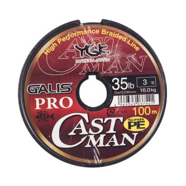 Senar PE YGK Galis Pro Castman 100M Size 3 Ukuran 35Lbs