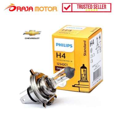 Philips Lampu Bohlam Depan Halogen Chevrolet H4 12V 60/55W 12342 Premium Kuning