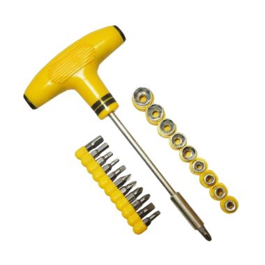Yangunik Screwdriver Tools 20 in 1 ... Sock T Plus Palu - Kuning