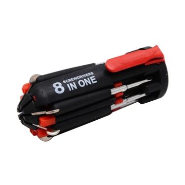Yangunik Screwdrivers 8 in 1 Obeng Multifungsi - Merah
