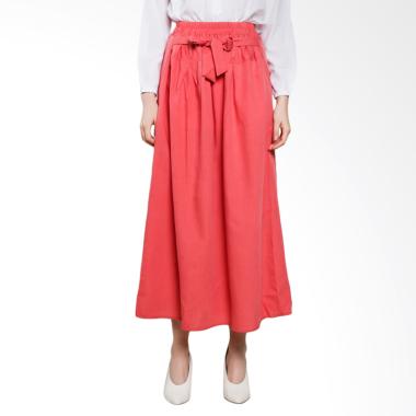 Koesoema Clothing Supernova Ribbon Maxi Skirt Bawahan Muslim Rok Wanita - Red