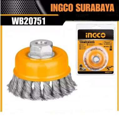 INGCO SIKAT BRUSH MANGKOK KAWAT GERINDA 3 WIRE CUP BRUSH 3