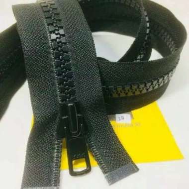 Resleting jaket dewasa 24" ORIGINAL YKK - zipper vislon - gigi kasar