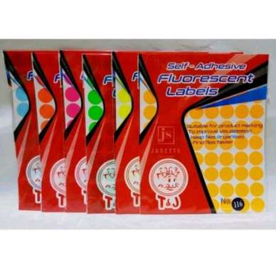 Label Stiker TJ 116 Bulat Warna Biru