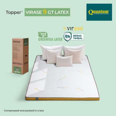 Quantum Topper Greentea Latex VIRASE 9cm – Kasur Spring Bed Springbed 180 x 200