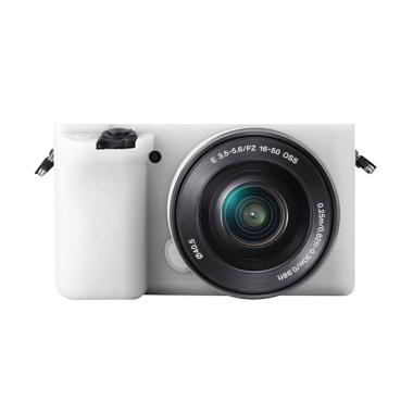 Godric Silicone Sony Alpha A6000 A6 ... Kamera Mirrorless - Putih