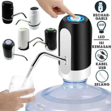 Alat Mesin Dispenser Pompa Air Galon Otomatis Usb Mini Electrik Led Smart Sensor Batre 1200 mAh